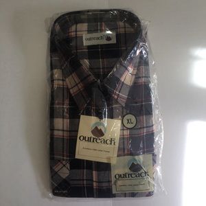 Outreach Red,Cream, Blue Cotton Flannel